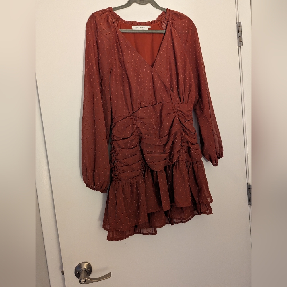 Floret Studios long Sleeve mini cocktail dress